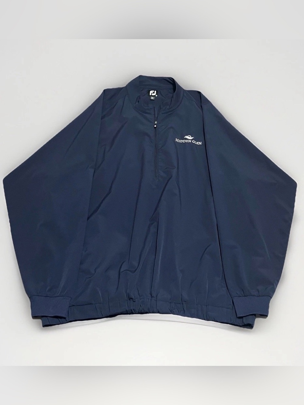 Footjoy FJ Men’s Golf Lightweight 1/4 Zip Pullover Jacket Navy XXL ‘Hidden Glen’
